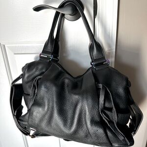 Aimee Kestenberg black leather satchel